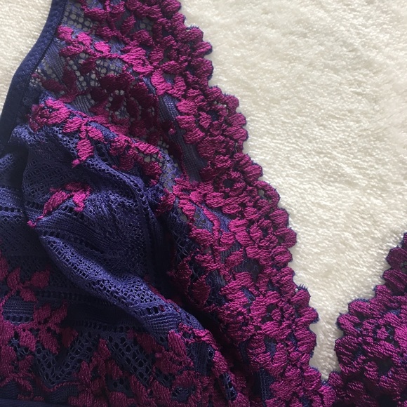 NWOT Purple Lace Bra size 32 - Picture 2 of 4